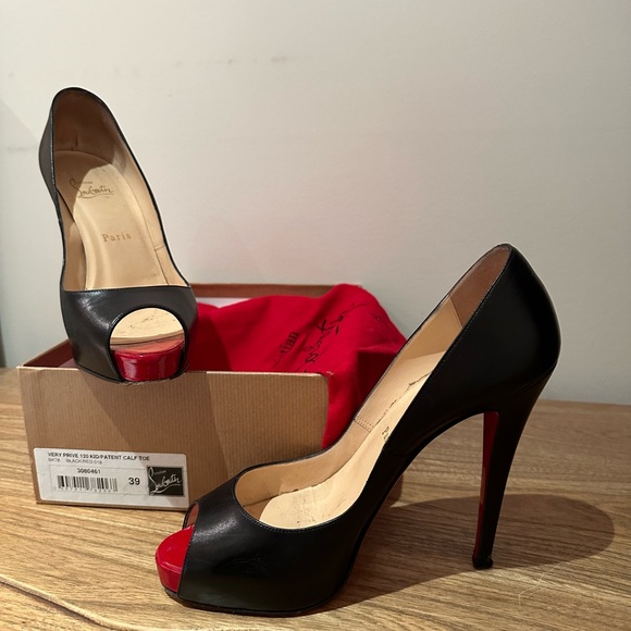 Gently Worn Christian Louboutin Very Prive open toe platform. - Picture 3 of 4